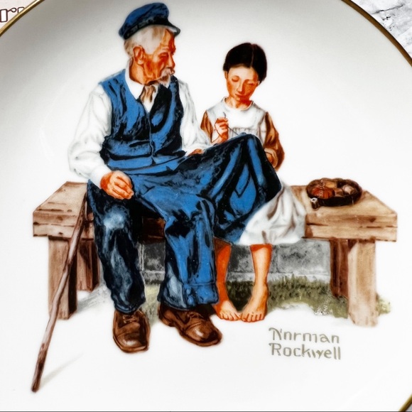Norman Rockwell Vintage The Lighthouse Keeper’s Daughter Collector’s Plate IOB - Picture 5 of 11